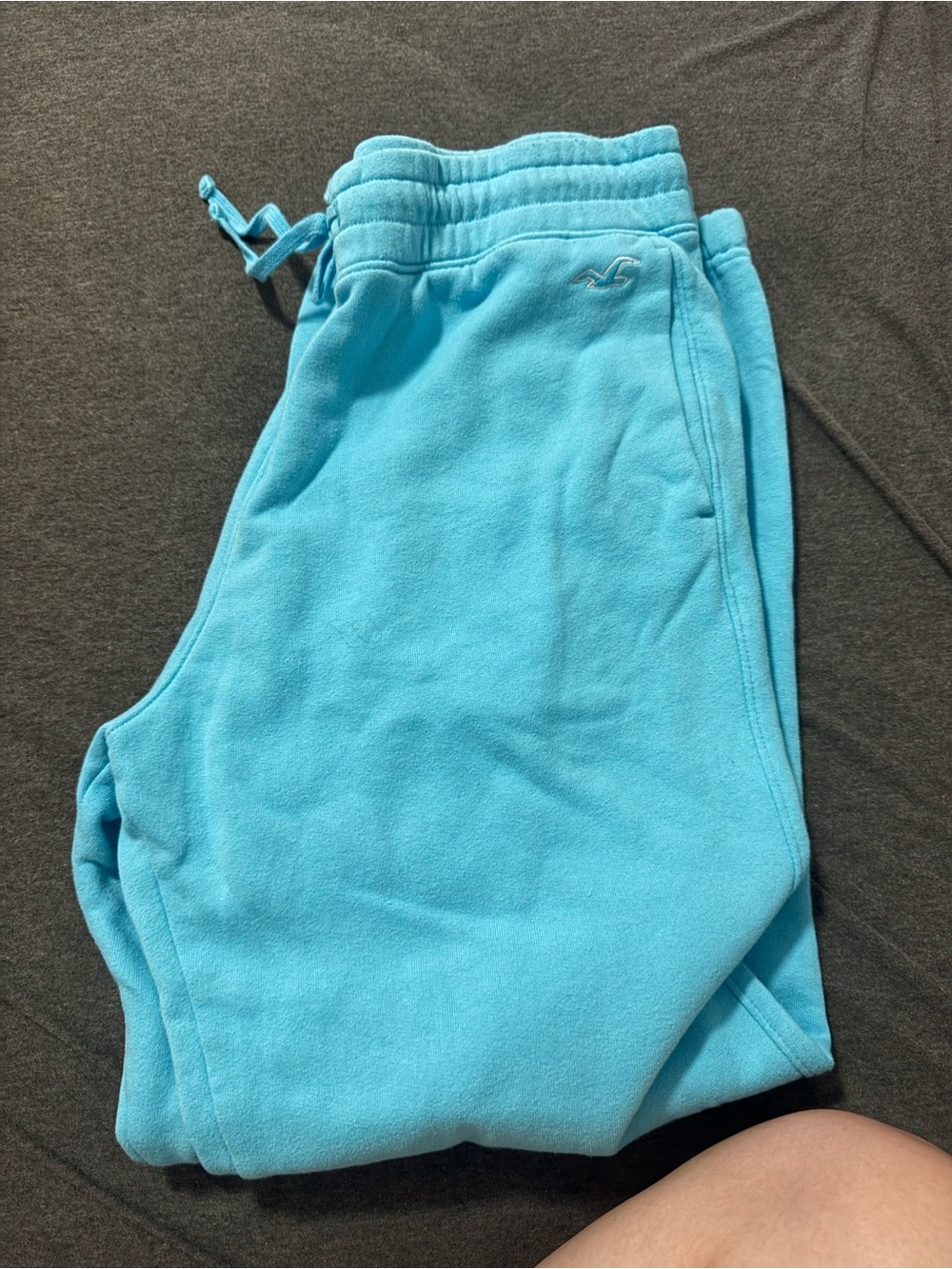 Hollister Light Blue Fleece Jogger Pants